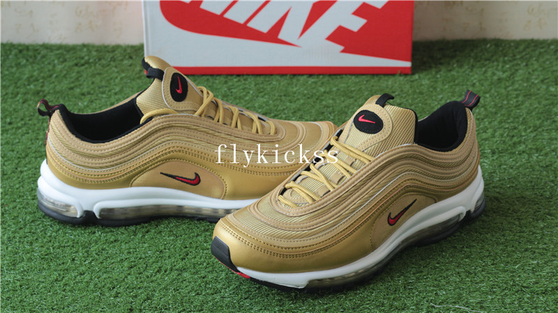 Authentic Nike Air Max 97 OG Gold Metallic Gold